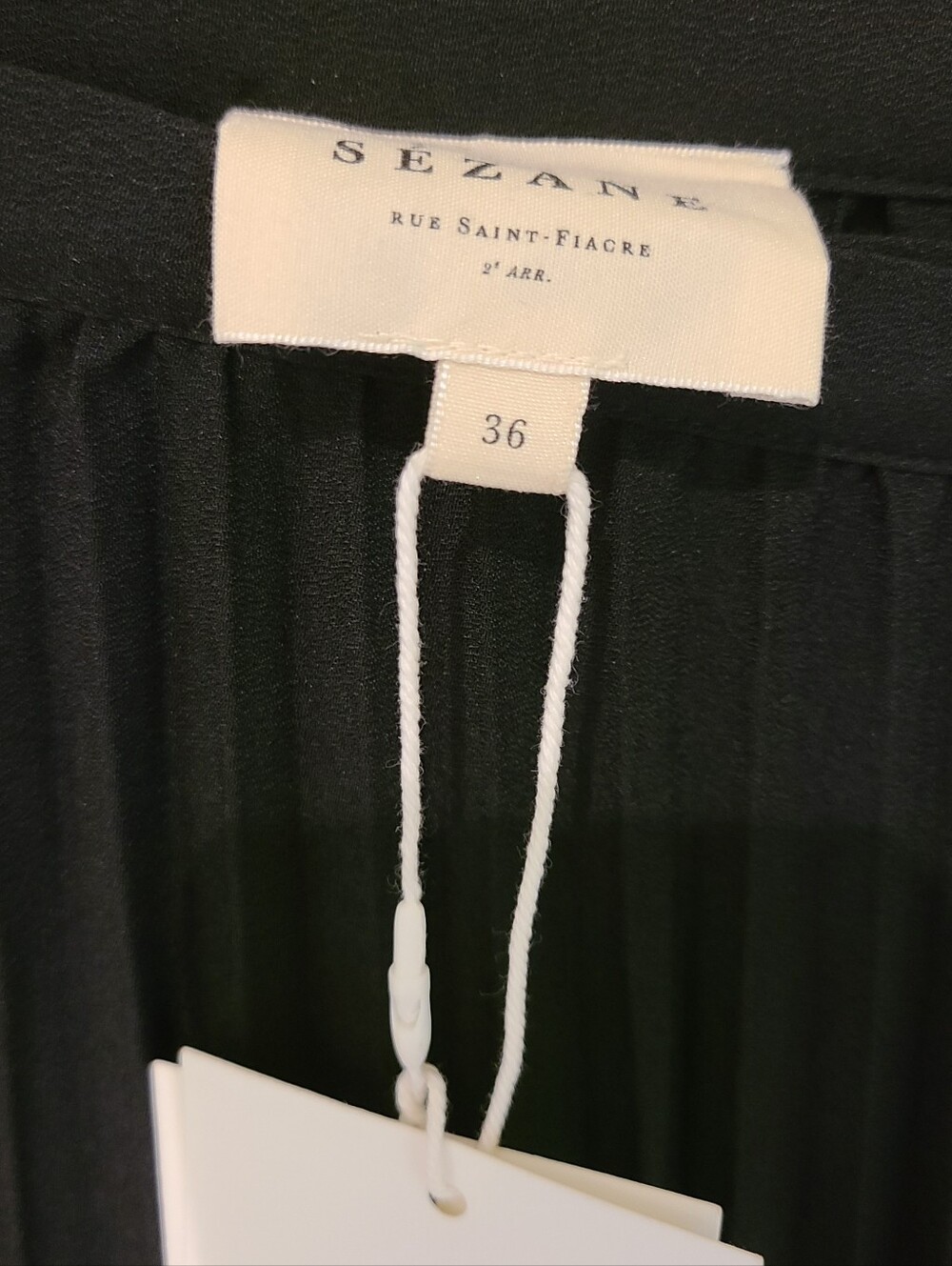 Sezane Black Pleated Wrap Skirt - Picture 5 of 7